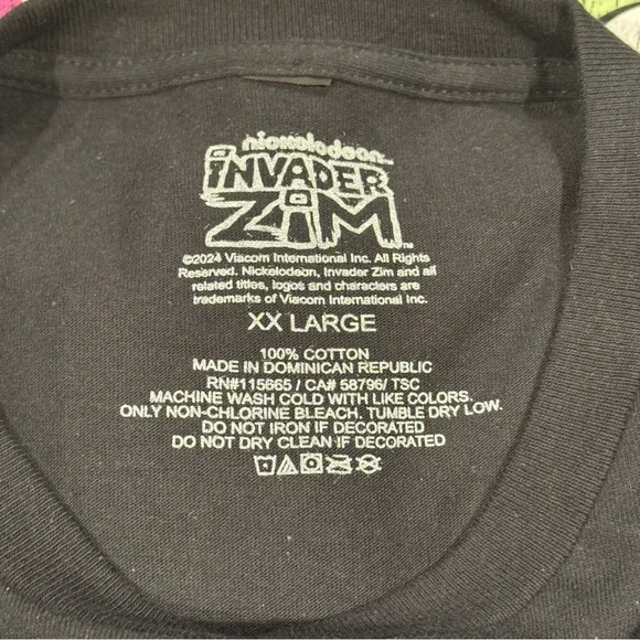Invader Zim GIR Character Black Short Sleeve Graphic Tee NWOT XXL - Picture 5 of 5